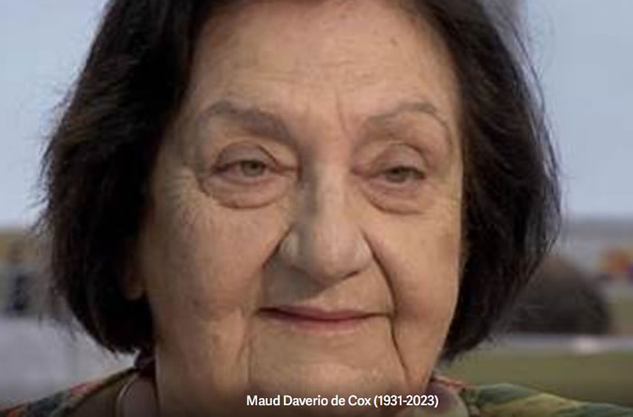 Maud Daverio de Cox: Adiós a una heroína