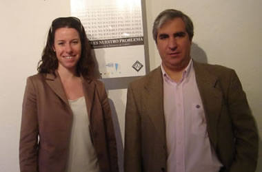 Gabriel Salvia, Presidente de CADAL, junto a Kerstin Von Bremen, integrante de la Fundación Konrad Adenauer en México