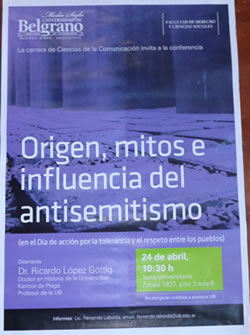 Antisemitismo: Inicio de charlas informativas en universidades 