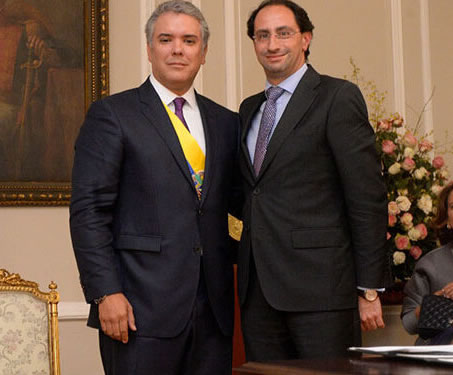 Presidente de Colombia, Iván Duque y el minstro de Hacienda José Manuel Restrepo