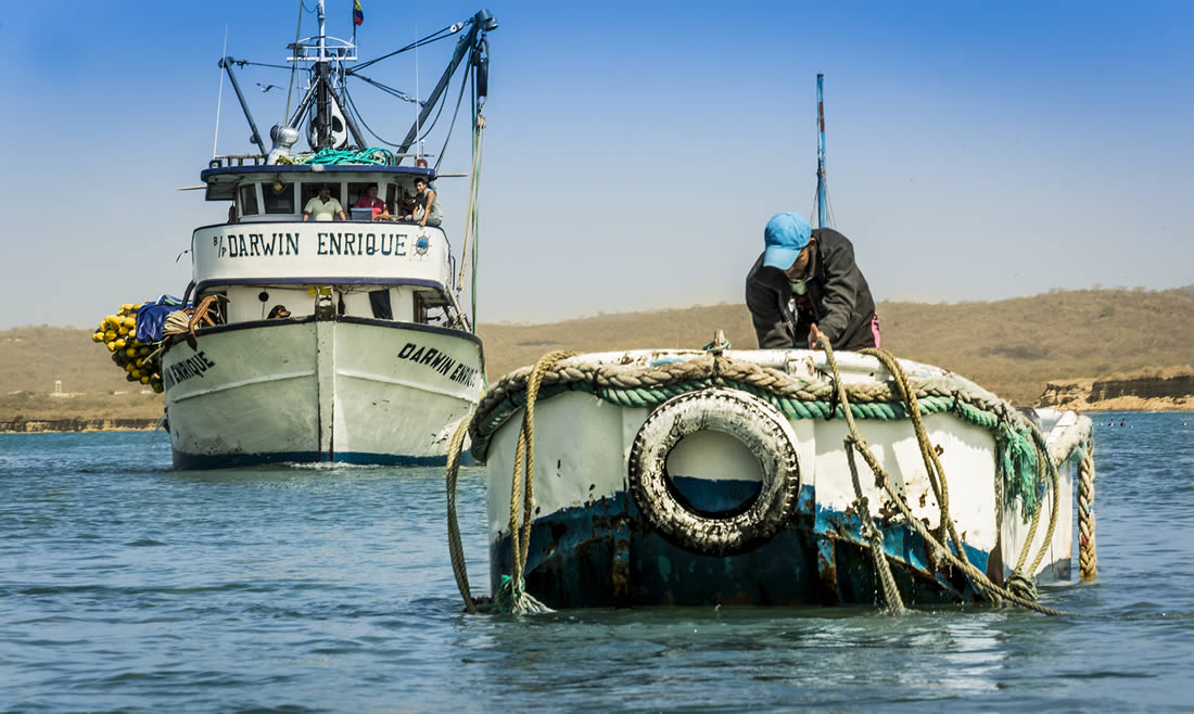 Pescadores de Puerto Manabí. Foto: Gobierno de Manabí