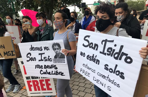 Manifestación en apoyo al Movimiento San Isidro