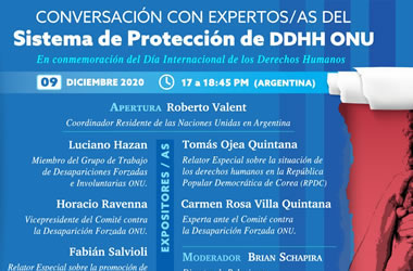 Conversatorio con expertos/as del Sistema de Protección de DDHH de la ONU
